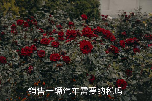 銷售汽車征收什么稅，銷售一輛汽車需要納稅嗎