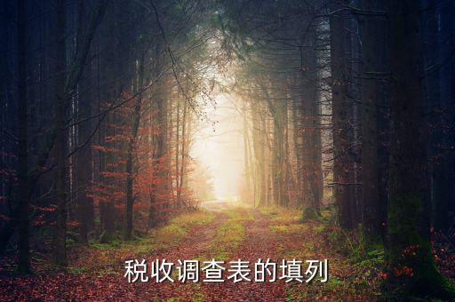 為什么要填稅收調(diào)查表，全國稅收調(diào)查表說明