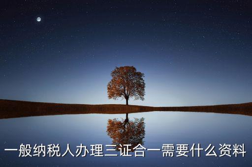稅務(wù)三證合一需要什么資料，一般納稅人辦理三證合一需要什么資料