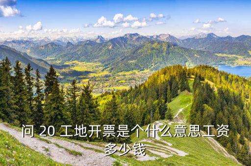 問(wèn) 20 工地開(kāi)票是個(gè)什么意思工資多少錢(qián)