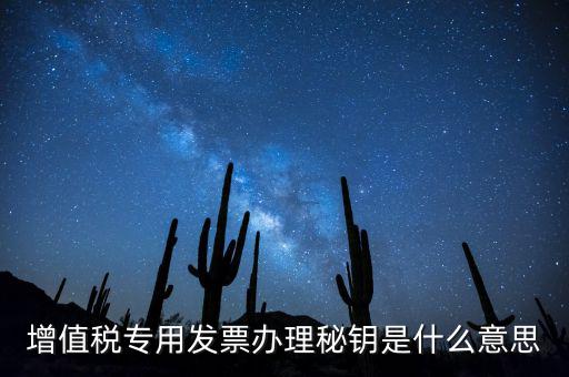 稅務(wù)密鑰是什么意思，增值稅專用發(fā)票辦理秘鑰是什么意思