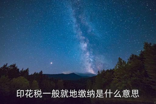 地稅局的印花稅是什么意思，印花稅是怎么回事