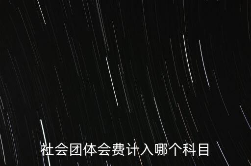 社會團(tuán)體會費(fèi)計(jì)入哪個(gè)科目