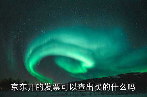 手機發(fā)票可以查什么東西，京東開的發(fā)票可以查出買的什么嗎