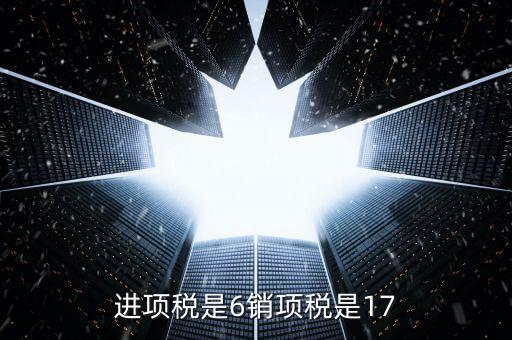 進(jìn)項(xiàng)稅是6銷(xiāo)項(xiàng)稅是17