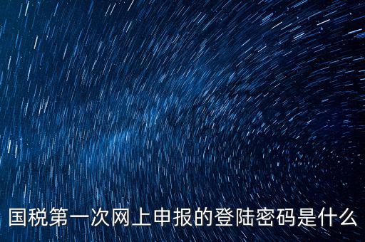 國稅網(wǎng)登錄密碼是什么原因，國稅第一次網(wǎng)上申報(bào)的登陸密碼是什么