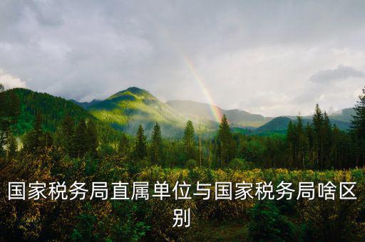 國稅直屬局管什么區(qū)別，直屬國稅與市區(qū)國稅有什么區(qū)別