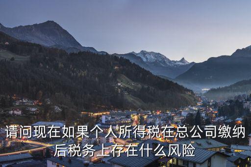 個(gè)人所得稅有什么風(fēng)險(xiǎn)，個(gè)人所得稅繳納風(fēng)險(xiǎn)有哪些