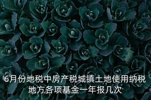 6月份地稅都報(bào)什么，每月地稅申報(bào)都要報(bào)些什么稅