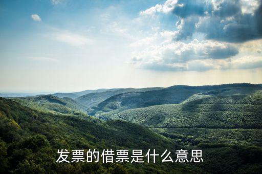 借發(fā)票是什么，可以借發(fā)票開嗎