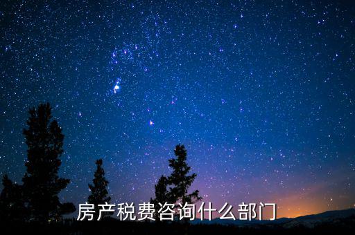 房產稅費咨詢什么部門