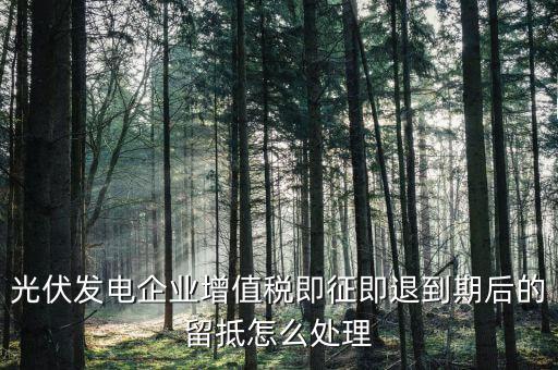 光伏企業(yè)即征即退是什么意思，請(qǐng)問(wèn)即征既退是什么意思需要溝選嗎
