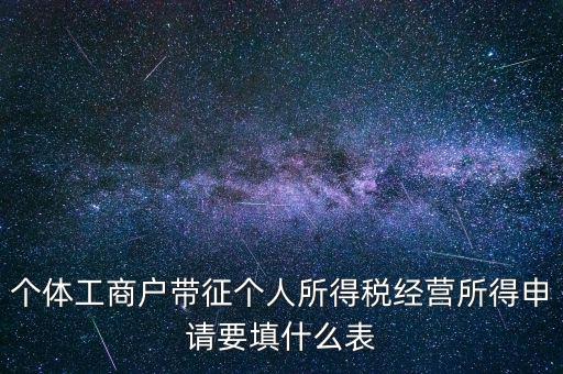 個(gè)體所得稅填什么表，個(gè)稅表怎么填