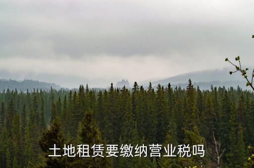 土地租賃要繳納營(yíng)業(yè)稅嗎