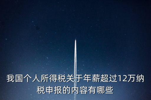 勞務(wù)報酬 年所得12萬元是指什么，我國個人所得稅關(guān)于年薪超過12萬納稅申報的內(nèi)容有哪些