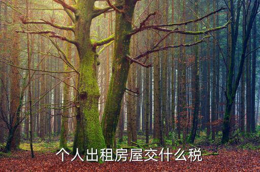 房屋出租稅是什么，房屋出租要繳什么稅啊稅率又是多少