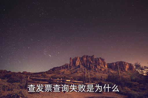 查發(fā)票查詢(xún)失敗是為什么
