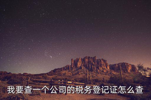 股東如何查詢企業(yè)稅務(wù)，我要查一個(gè)公司的稅務(wù)登記證怎么查