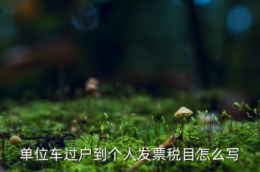 企業(yè)的車如何過戶給個人所得稅，單位車過戶到個人發(fā)票稅目怎么寫