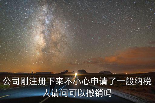 公司剛注冊下來不小心申請(qǐng)了一般納稅人請(qǐng)問可以撤銷嗎