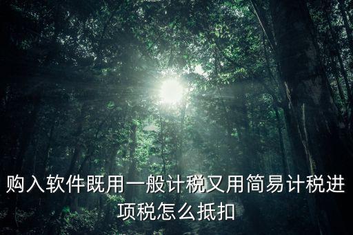 簡易計(jì)稅如何抵扣進(jìn)項(xiàng)稅，簡易征收的一般納稅人可以抵扣進(jìn)項(xiàng)稅嗎