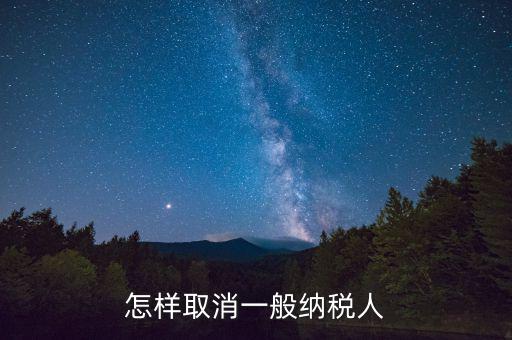 一般納稅人如何注銷(xiāo)，公司剛注冊(cè)下來(lái)不小心申請(qǐng)了一般納稅人請(qǐng)問(wèn)可以撤銷(xiāo)嗎