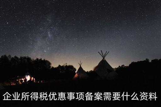 企業(yè)所得稅備案需要帶什么東西，企業(yè)所得稅優(yōu)惠事項(xiàng)備案需要什么資料