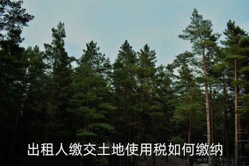租房土地使用稅如何計算，企業(yè)出租房屋土地稅如何計算