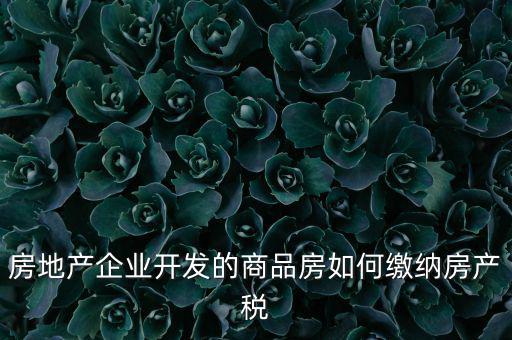 房地產(chǎn)企業(yè)如何交納房產(chǎn)稅，房地產(chǎn)開(kāi)發(fā)企業(yè)需要繳納哪些稅