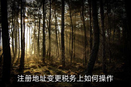 稅務(wù)官網(wǎng)地址如何變更，注冊(cè)地址變更稅務(wù)上如何操作