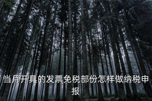 免稅和納稅如何申報，當月開具的發(fā)票免稅部份怎樣做納稅申報