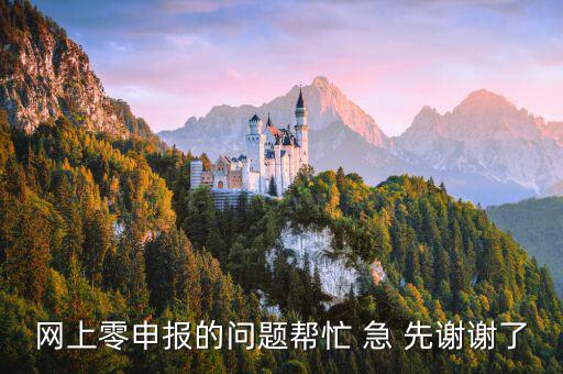 廣東如何網(wǎng)上0申報(bào)，網(wǎng)上零申報(bào)的問題幫忙 急 先謝謝了