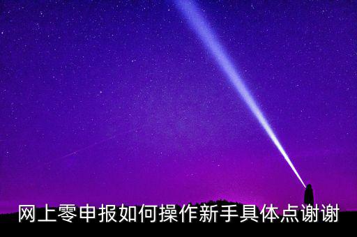零申報如何網(wǎng)上申報，網(wǎng)上零申報如何操作新手具體點(diǎn)謝謝