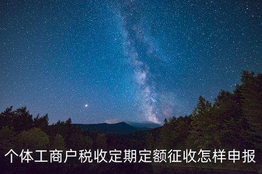 增值稅定期定額戶如何申報(bào)，個(gè)體戶定期定額征收戶怎么申報(bào)