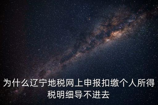 為什么遼寧地稅網(wǎng)上申報扣繳個人所得稅明細(xì)導(dǎo)不進去