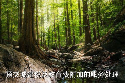 預(yù)繳城建稅如何處理，預(yù)交城建稅及教育費(fèi)附加的賬務(wù)處理