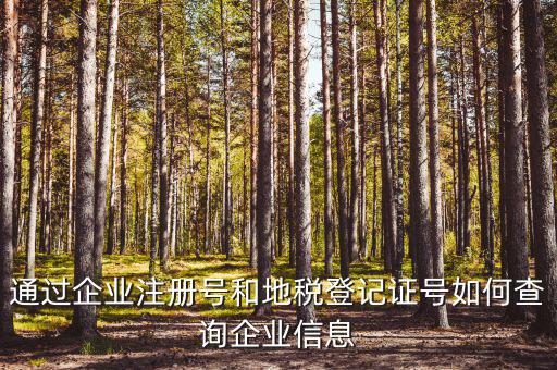 企業(yè)稅務(wù)信息如何查詢，通過企業(yè)注冊(cè)號(hào)和地稅登記證號(hào)如何查詢企業(yè)信息