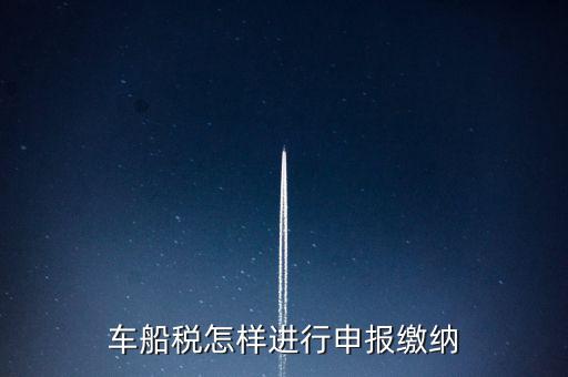 車(chē)船稅怎樣進(jìn)行申報(bào)繳納