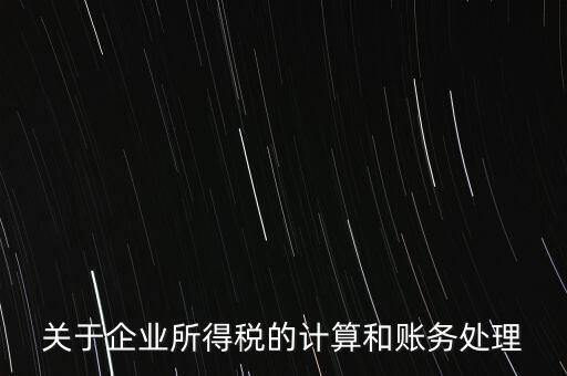 如何處理 政府 與企業(yè)所得稅，企業(yè)所得稅怎么做賬務(wù)處理