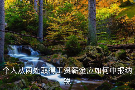 個人從兩處取得工資薪金應(yīng)如何申報(bào)納稅