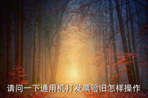 定額通用發(fā)票如何驗舊，請問一下通用機打發(fā)票驗舊怎樣操作