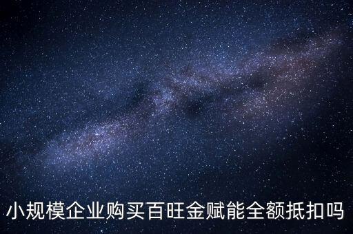 百旺年費(fèi)如何全額抵減，小規(guī)模企業(yè)購買百旺金賦能全額抵扣嗎