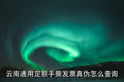 云南通用定額手撕發(fā)票真?zhèn)卧趺床樵?xún)