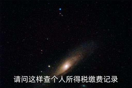 如何查找自己繳稅記錄，請問這樣查個人所得稅繳費記錄