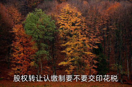 認(rèn)繳制股權(quán)轉(zhuǎn)讓如何繳納印花稅，股權(quán)轉(zhuǎn)讓怎么繳納印花稅