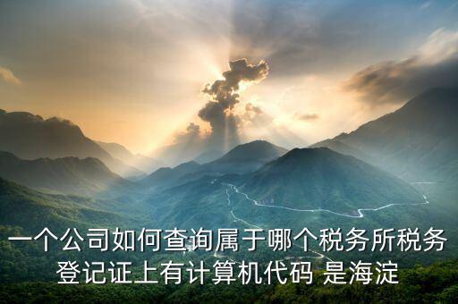 企業(yè)屬于哪個國稅分局如何查詢，怎么查詢公司的主管稅務(wù)機關(guān)
