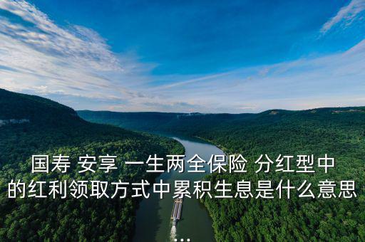 人壽安享一生怎么分紅,中國(guó)人壽鴻翔養(yǎng)老保障(分紅型)；