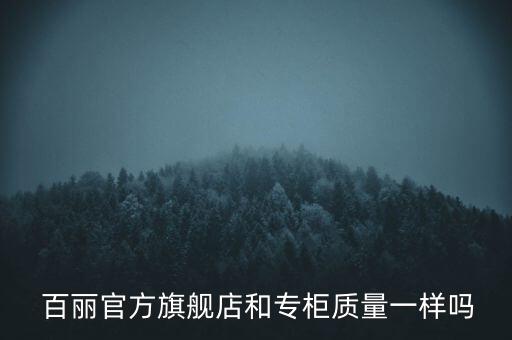  百麗官方旗艦店和專(zhuān)柜質(zhì)量一樣嗎