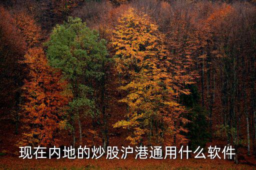 內(nèi)地炒港股用什么軟件，現(xiàn)在內(nèi)地的炒股滬港通用什么軟件