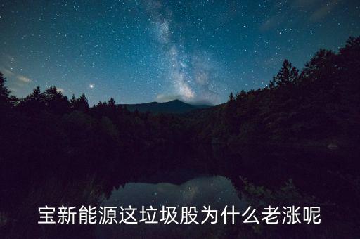 垃圾股為什么漲，寶新能源這垃圾股為什么老漲呢
